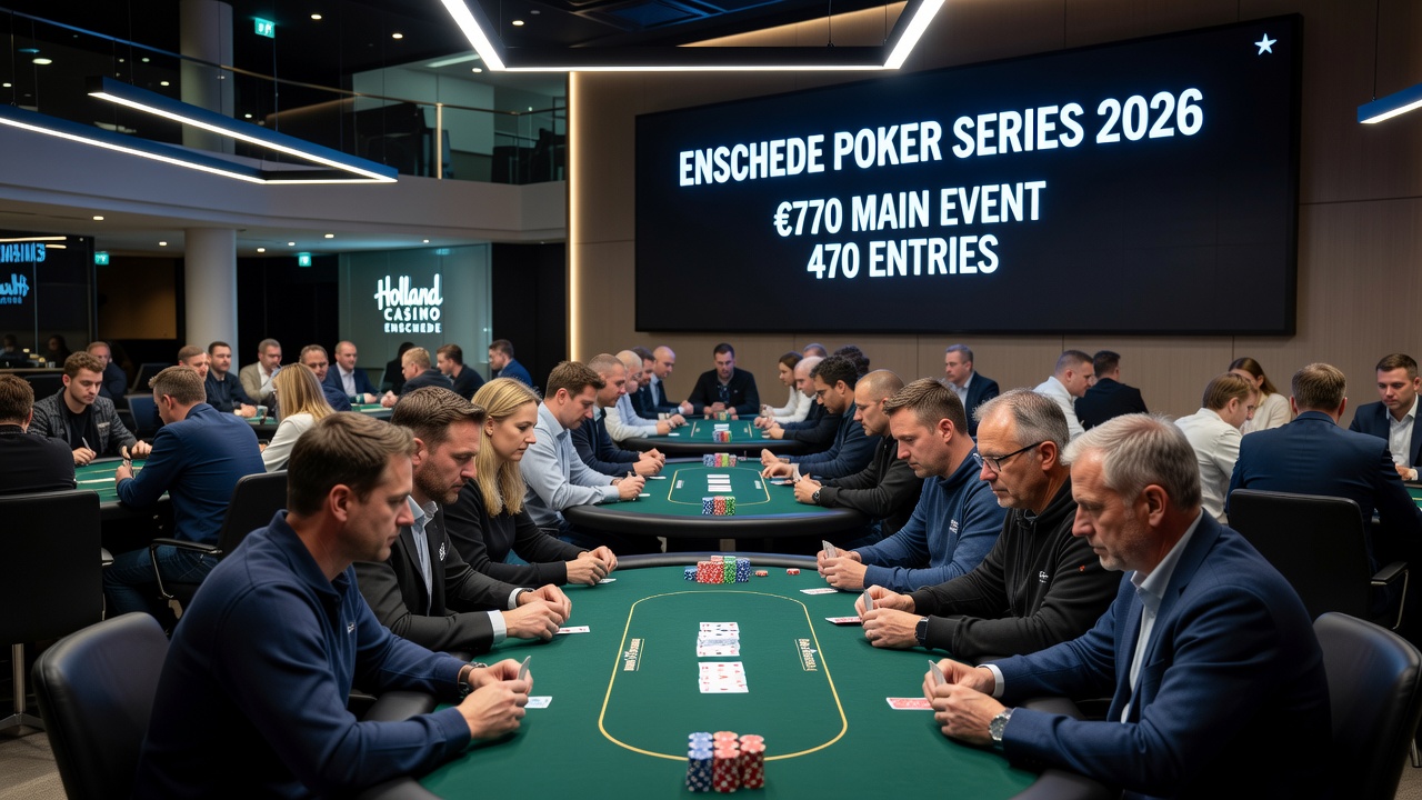 Poker spelers in actie tijdens Enschede Poker Series 2026